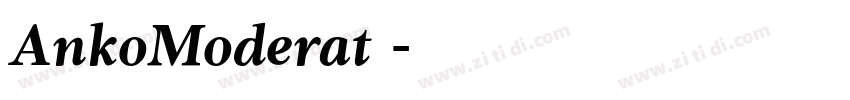 AnkoModerat 字体转换